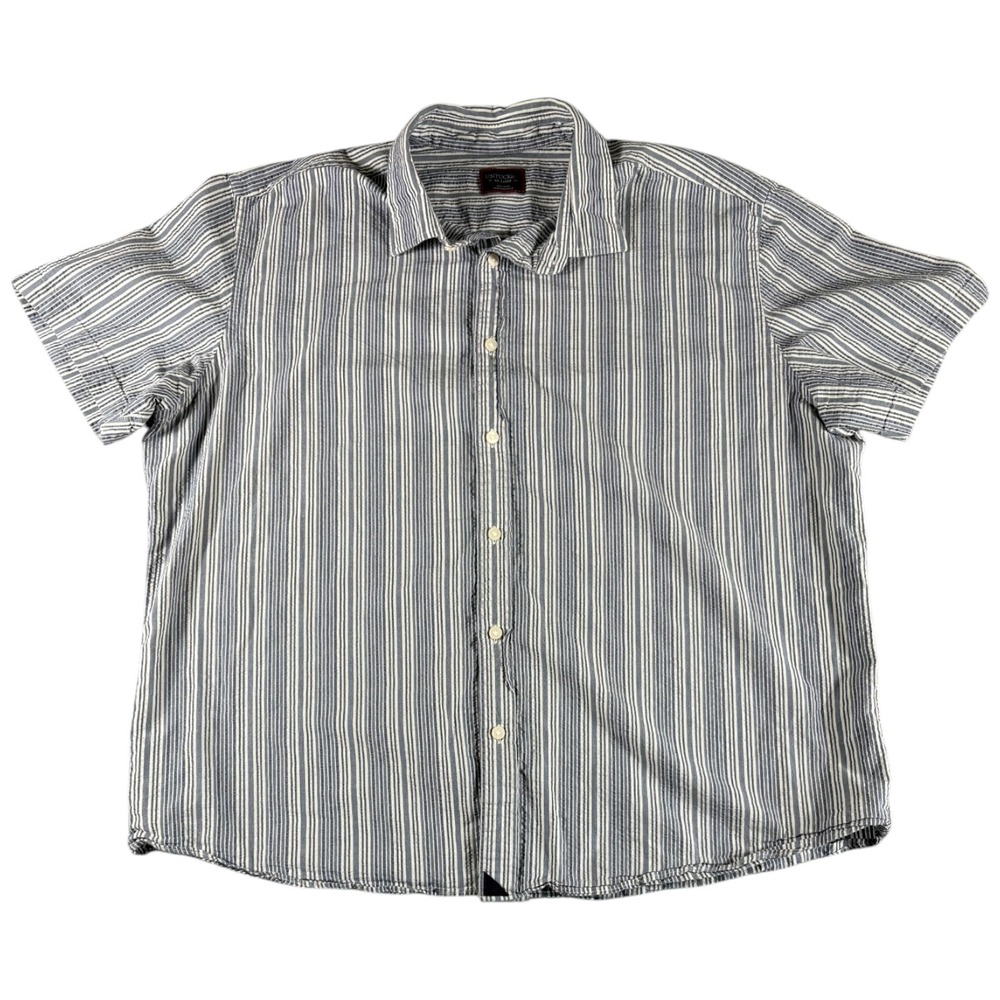 UNTUCKit Button Down Shirt Mens XXL Blue Striped Premium Lightweight Washed